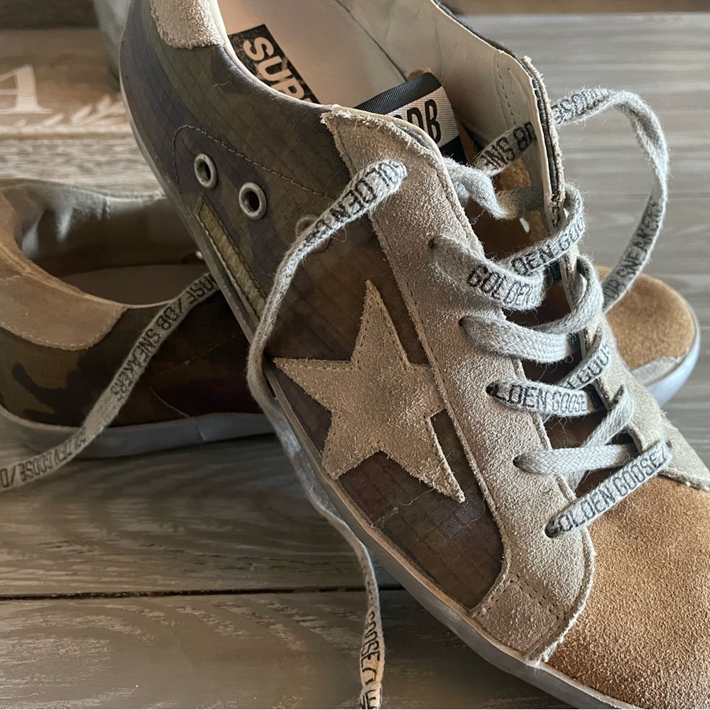 Golden Goose Star Sneakers - Camouflage and Beige